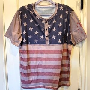Men's American Flag 45 47 Shirt Size Medium